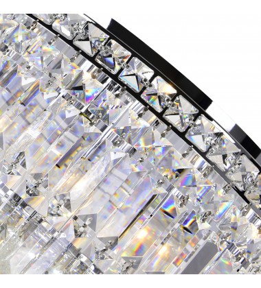  Colosseum 10 Light Flush Mount With Chrome Finish (8006C24C-R) - CWI