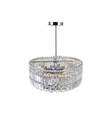  Colosseum 8 Light Down Chandelier With Chrome Finish (8006P20C-R) - CWI