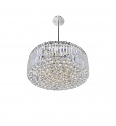  Colosseum 10 Light Down Chandelier With Chrome Finish (8006P24C-R) - CWI
