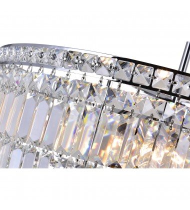  Colosseum 10 Light Down Chandelier With Chrome Finish (8006P24C-R) - CWI