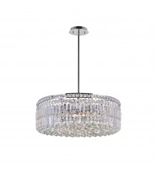  Colosseum 10 Light Down Chandelier With Chrome Finish (8006P24C-R) - CWI