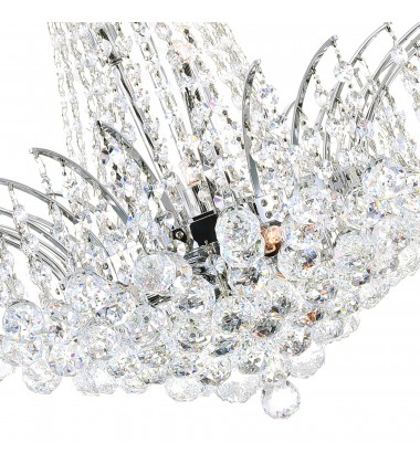  Posh 11 Light Down Chandelier With Chrome Finish (8010P20C) - CWI