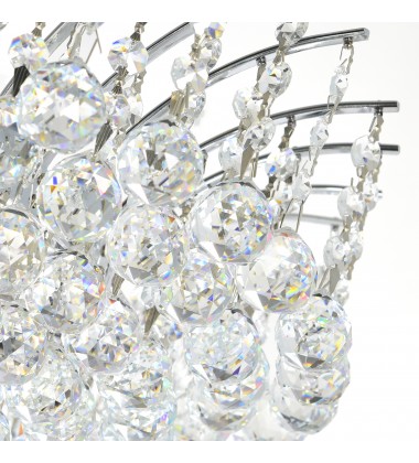 Posh 11 Light Down Chandelier With Chrome Finish (8010P24C) - CWI