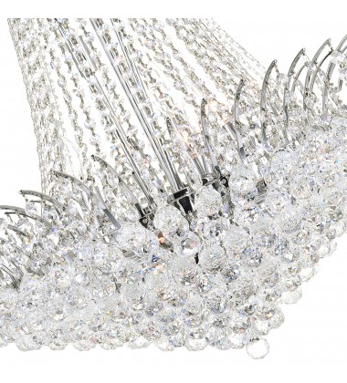  Posh 22 Light Down Chandelier With Chrome Finish (8010P30C) - CWI