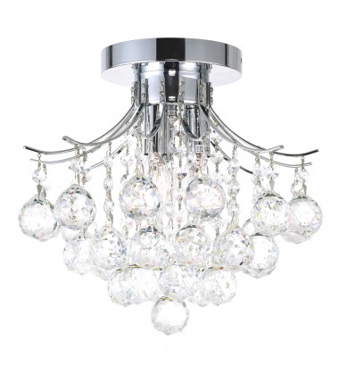  Princess 3 Light Flush Mount With Chrome Finish (8012C12C) - CWI