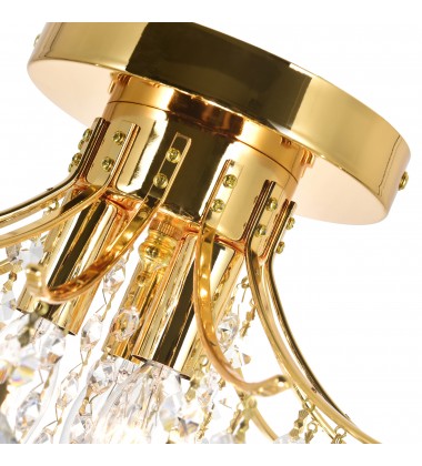 Princess 3 Light Flush Mount With Gold Finish (8012C12G) - CWI