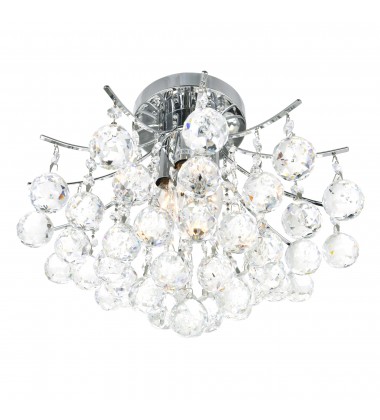  Princess 4 Light Flush Mount With Chrome Finish (8012C16C) - CWI