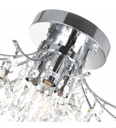  Princess 4 Light Flush Mount With Chrome Finish (8012C16C) - CWI