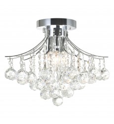 Princess 4 Light Flush Mount With Chrome Finish (8012C16C) - CWI