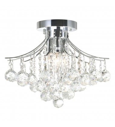 Princess 4 Light Flush Mount With Chrome Finish (8012C16C) - CWI