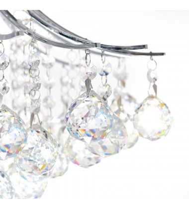  Princess 6 Light Flush Mount With Chrome Finish (8012C20C) - CWI