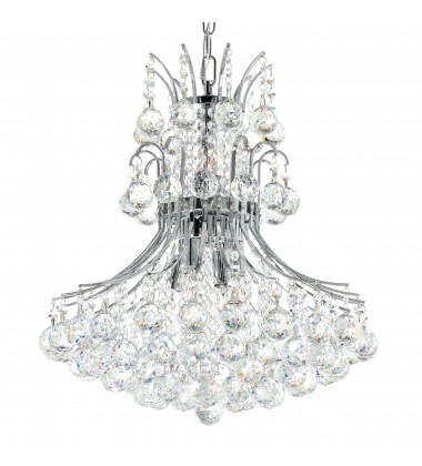  Princess 8 Light Down Chandelier With Chrome Finish (8012P20C) - CWI