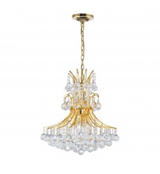  Princess 8 Light Down Chandelier With Gold Finish (8012P20G) - CWI