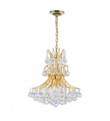  Princess 8 Light Down Chandelier With Gold Finish (8012P20G) - CWI