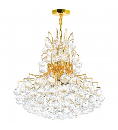  Princess 10 Light Down Chandelier With Gold Finish (8012P24G) - CWI
