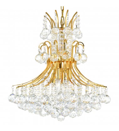  Princess 10 Light Down Chandelier With Gold Finish (8012P24G) - CWI