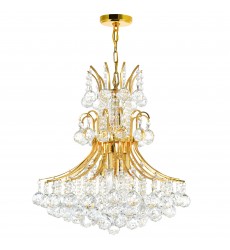  Princess 10 Light Down Chandelier With Gold Finish (8012P24G) - CWI
