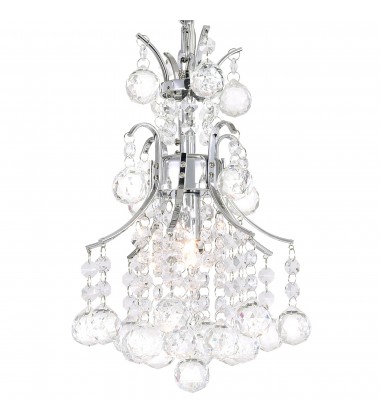  Princess 1 Light Mini Chandelier With Chrome Finish (8012P8C) - CWI