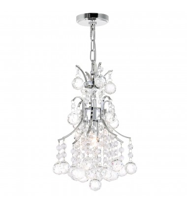  Princess 1 Light Mini Chandelier With Chrome Finish (8012P8C) - CWI