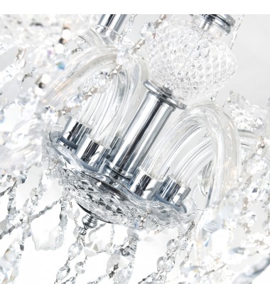  Princeton 6 Light Down Chandelier With Chrome Finish (8023P24C-6) - CWI