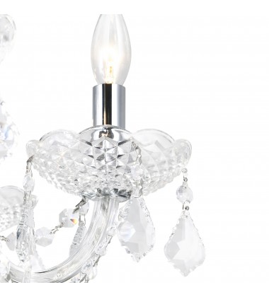  Princeton 6 Light Down Chandelier With Chrome Finish (8023P24C-6) - CWI