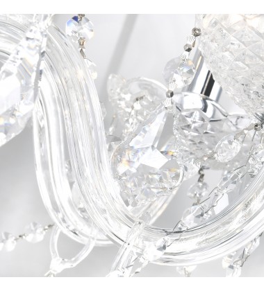  Princeton 6 Light Down Chandelier With Chrome Finish (8023P24C-6) - CWI