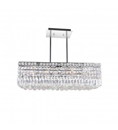 Colosseum 8 Light Down Chandelier With Chrome Finish (8030P26C-RC) - CWI