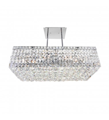 Colosseum 8 Light Down Chandelier With Chrome Finish (8030P26C-RC) - CWI
