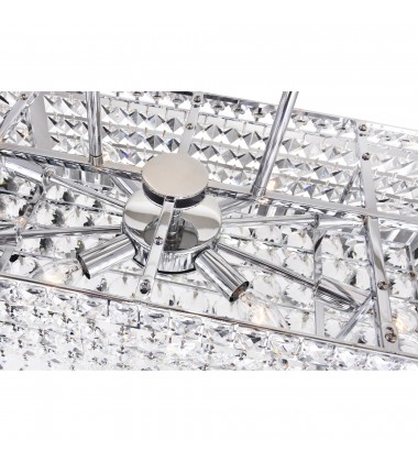  Colosseum 8 Light Down Chandelier With Chrome Finish (8030P26C-RC) - CWI