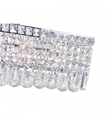  Colosseum 8 Light Down Chandelier With Chrome Finish (8030P26C-RC) - CWI