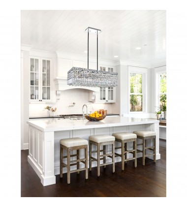  Colosseum 8 Light Down Chandelier With Chrome Finish (8030P26C-RC) - CWI