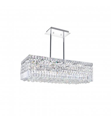  Colosseum 8 Light Down Chandelier With Chrome Finish (8030P26C-RC) - CWI