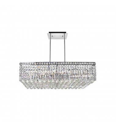  Colosseum 10 Light Down Chandelier With Chrome Finish (8030P30C-RC) - CWI