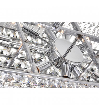  Colosseum 10 Light Down Chandelier With Chrome Finish (8030P30C-RC) - CWI