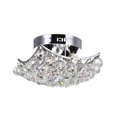  Queen 4 Light Flush Mount With Chrome Finish (8038C10C-S) - CWI