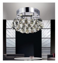  Queen 3 Light Flush Mount With Chrome Finish (8038C12C-R) - CWI