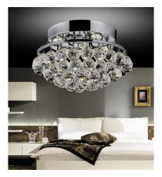  Queen 4 Light Flush Mount With Chrome Finish (8038C14C-R) - CWI