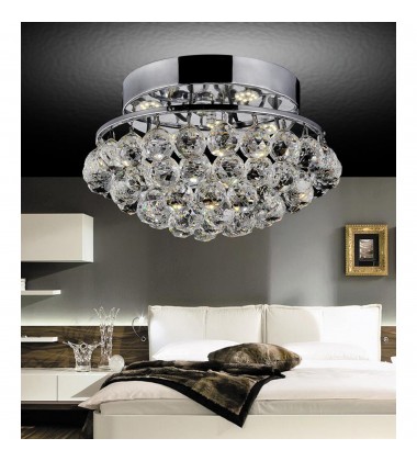  Queen 4 Light Flush Mount With Chrome Finish (8038C14C-R) - CWI