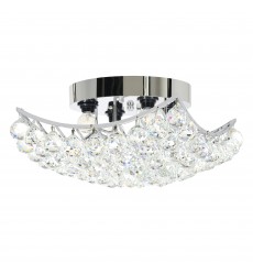 Queen 4 Light Flush Mount With Chrome Finish (8038C14C-S) - CWI