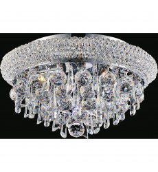  Kingdom 6 Light Flush Mount With Chrome Finish (8040C16C) - CWI