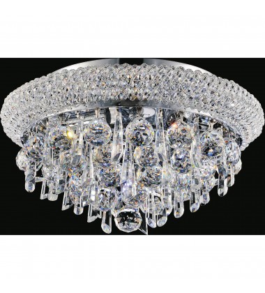  Kingdom 6 Light Flush Mount With Chrome Finish (8040C16C) - CWI