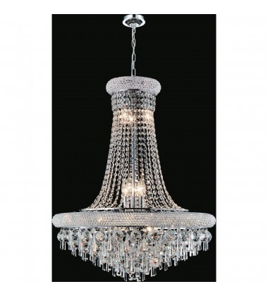 Kingdom 9 Light Down Chandelier With Chrome Finish (8040P20C) - CWI Kingdom 9 Light Down Chandelier With Chrome Finish (8040P20C) - CWI