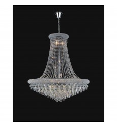  Kingdom 20 Light Down Chandelier With Chrome Finish (8040P36C) - CWI
