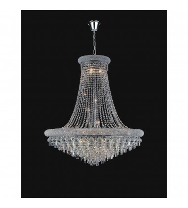  Kingdom 20 Light Down Chandelier With Chrome Finish (8040P36C) - CWI