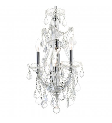  Maria Theresa 4 Light Up Mini Chandelier With Chrome Finish (8311P12C-3) - CWI