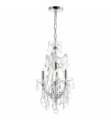  Maria Theresa 4 Light Up Mini Chandelier With Chrome Finish (8311P12C-3) - CWI