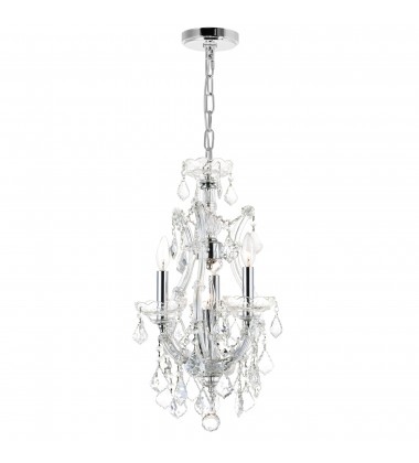  Maria Theresa 4 Light Up Mini Chandelier With Chrome Finish (8311P12C-3) - CWI