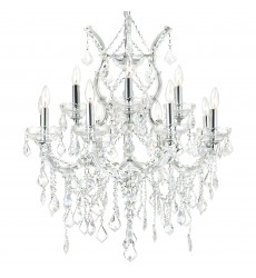  Maria Theresa 13 Light Up Chandelier With Chrome Finish (8311P30C-13 (Clear)) - CWI