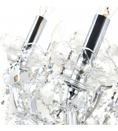  Maria Theresa 13 Light Up Chandelier With Chrome Finish (8311P30C-13 (Clear)) - CWI