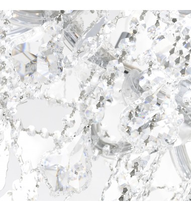  Maria Theresa 13 Light Up Chandelier With Chrome Finish (8311P30C-13 (Clear)) - CWI